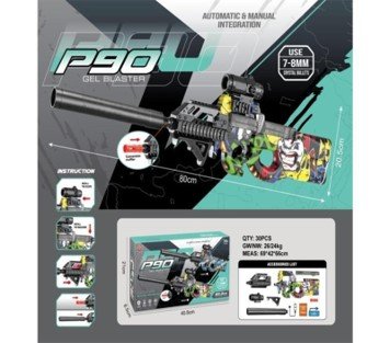 Rifle P90 Hidrogel Recargable con Luces