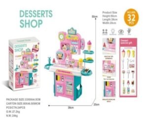 Juego Realista Estación de Helado con 32 Accesorios