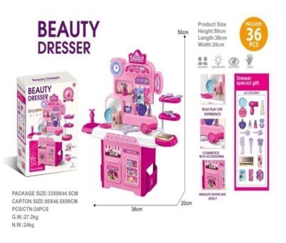 CÓMODA DE MAQUILLAJE 36 PCS