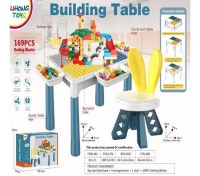 MESA LEGO 169 PCS con Silla y Gavetas